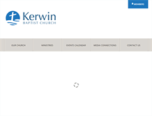 Tablet Screenshot of kerwinbaptistchurch.com